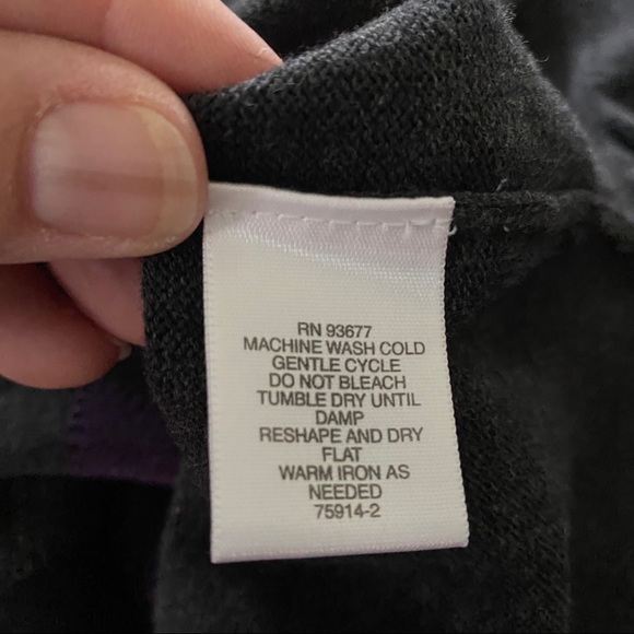 Claiborne Purple Gray Argyle Sweater - Picture 16 of 16